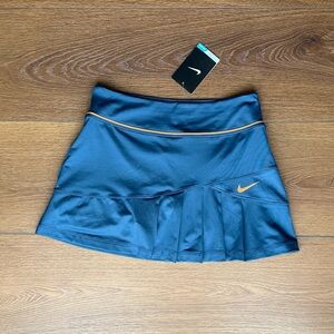 Nike Navy Blue Tennis Skirt with Orange Trim